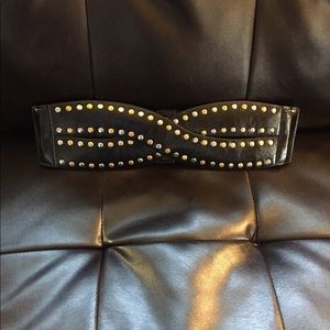 NWOT Black belt with gold and silver studs